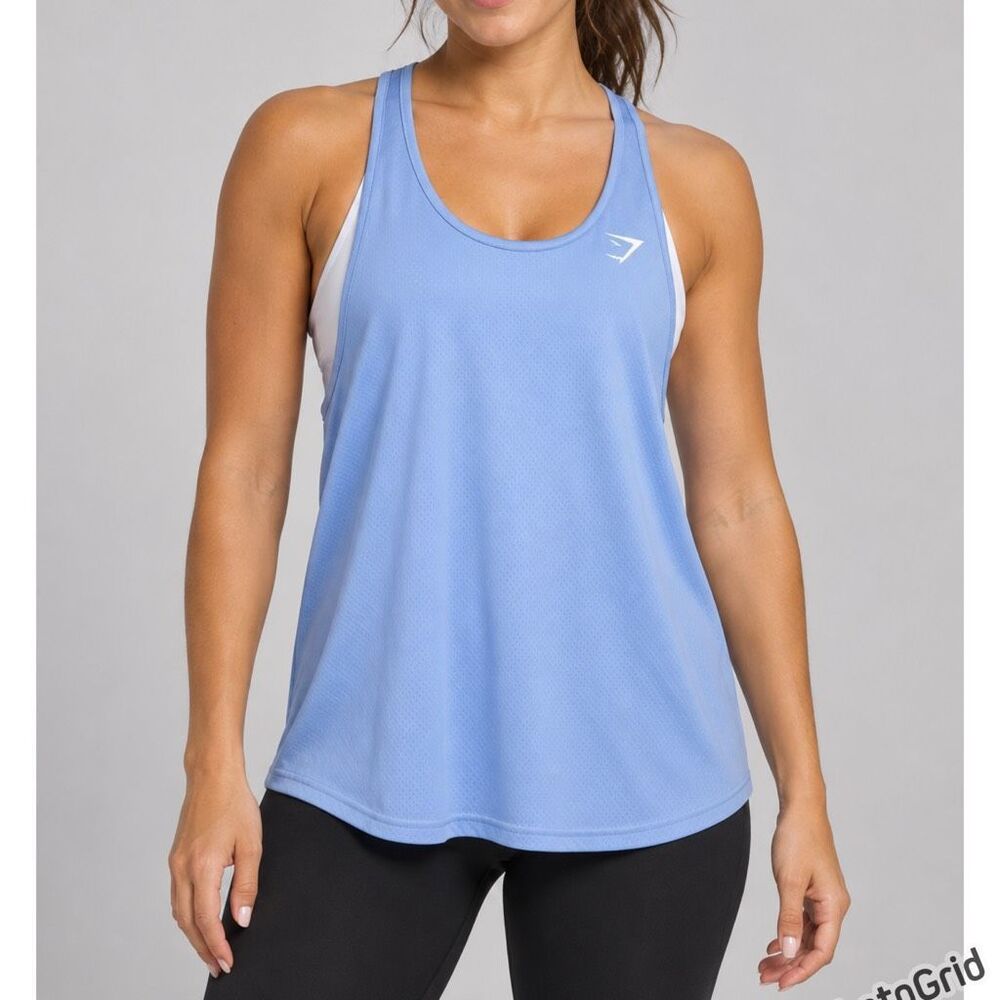 Gymshark Periwinkle Mesh Relaxed Tank Small Women